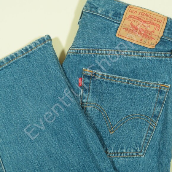 Vintage Levis 501 Original Fit Jeans Mens 31 Blue Denim 90s - Picture 1 of 9
